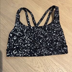 Lululemon Athletica Sports Bra size 2 black and white colored, Energy style